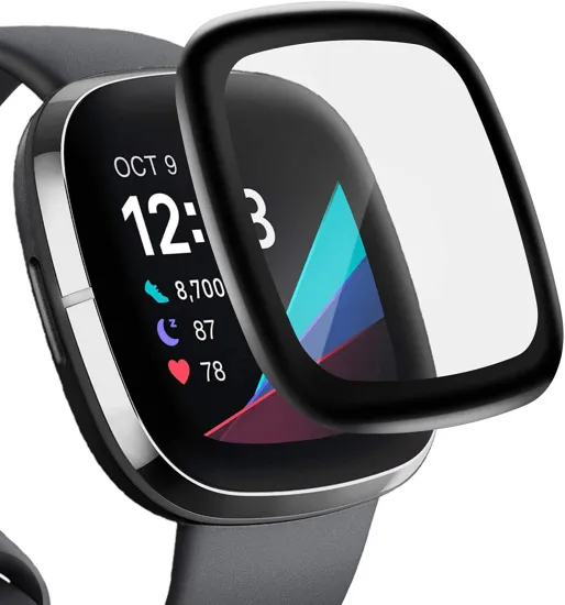 Full Coverage Anti-Scratch 3D PMMA Screen Protectors for Fitbit Sense Versa 3/2