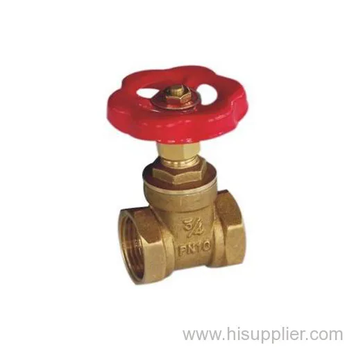 1/4''-4'' F/f Brass Gate Valve, Screwed-in Bonnet, Non-rising Stem, Pn10 