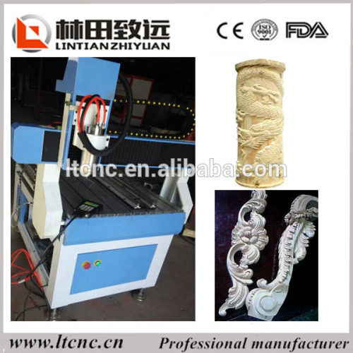 China Mini 4 Axis 3D CNC Router Wood Engraver Machine 6090 With