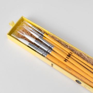 Großhandel gelb/grüner Aquarell -Pinsel -Set - 5pcs Künstler billige Pinsel für Malerei