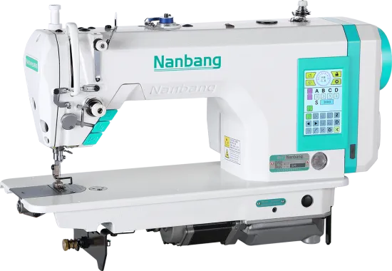 Computerized double stepper motor lockstitch machine