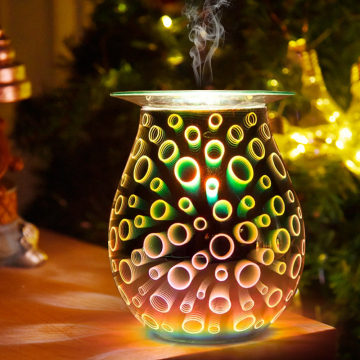 Factory Direct Sales 3D Glass Switch Control Oil Burner Lamp Pluggable Candle Warmers Aroma Wax Melter