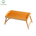 Portable Beech Solid Wooden Folding Tray for Picnic