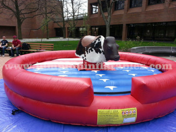 adults Inflatable Rodeo Bull with matress and machine mechanical bull