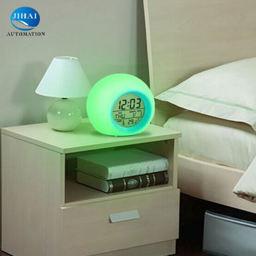 Multifunction LED Wake-Up Night Light with Alarm Clock and Temperature Display