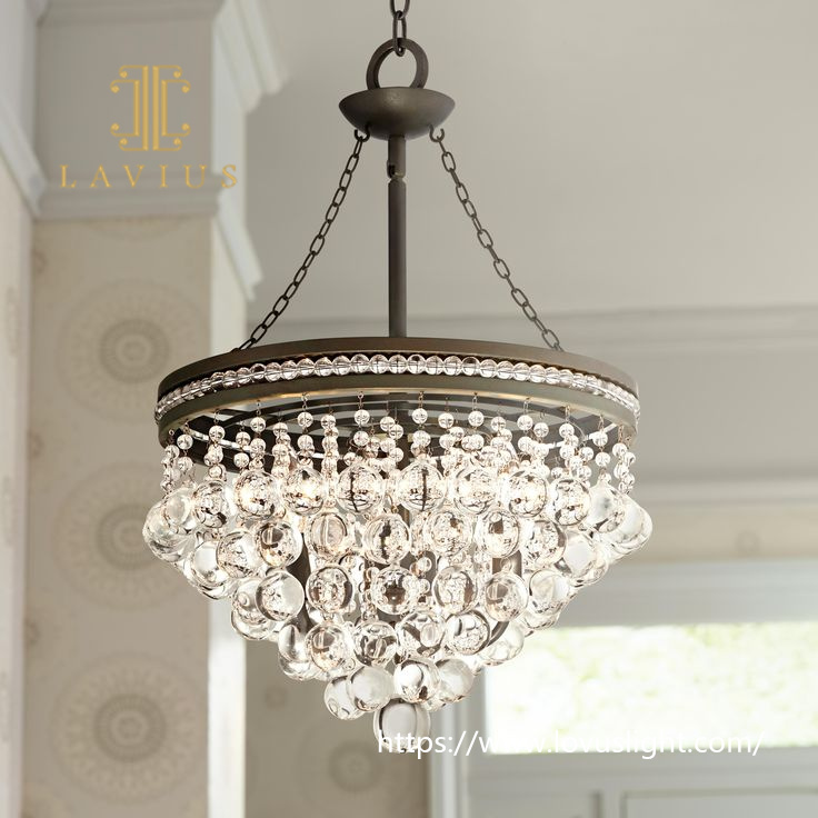 Modern metal crystal chandelier & pendant light Light luxury custom crystal chandelier