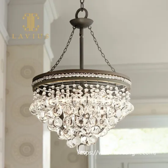 Modern metal crystal chandelier & pendant light Light luxury custom crystal chandelier