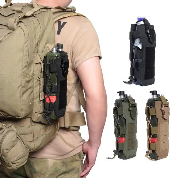 Outdoor taktyczna torba z butelką z wodą Molle do pieszych i podróży - 40 uncji czarny