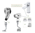 BOSSINI Anion Shower Head - Adjustable, Transparent & Clear for Salon-quality Hair Washing Experience