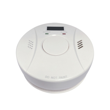 Комбинированная сигнализация детектора дыма и угарного газа с цифровым дисплеем на батарейках для домашней спальни и кухни