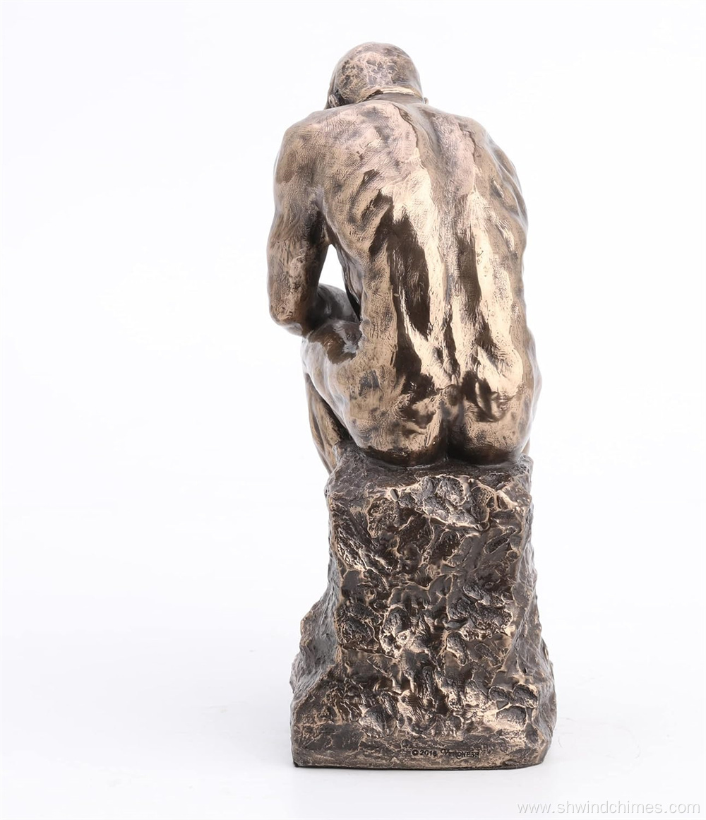 Rodin's The Thinker Cast Resin Statue with Bronze Finish