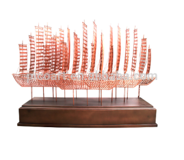 Art Hands Copper Sculpture For Indoor Decoration, beautiful boat