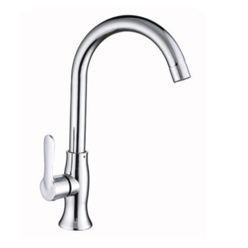 Cheap zinc alloy single hole chrome kitchen sink mixer tap