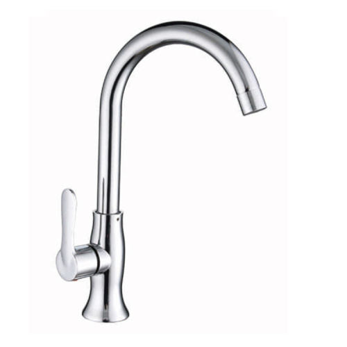 Deck mounted long spout kitchen faucet