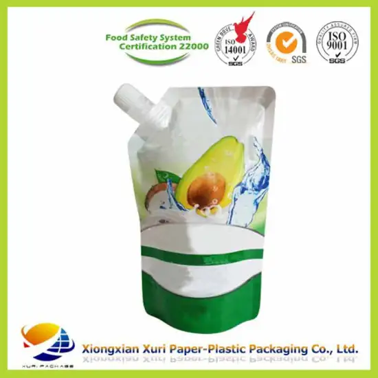 clear drink stand up spout pouch manufacturer