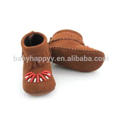 Unisex boy girl footwear boots baby snow genuine leather boots