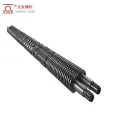 Precision-machined alloy twin screw barrel