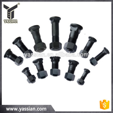 countersunk plow black bolt 12.9 on bucket teeth for excavator