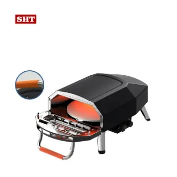 16 Inch Countertop Mini Stainless Steel Propane Gas Pizza Oven with Stone