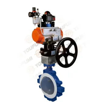 Pneumatic Lug PTFE Lined Butterfly Valve ANSI