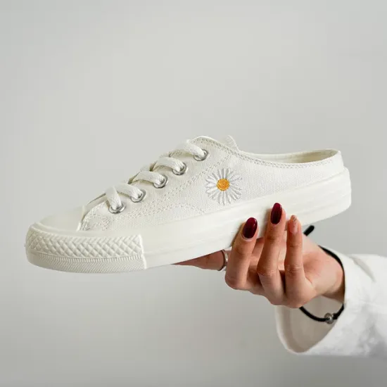 2021 canvas sunshine logo slip-on vulcanzied shoes