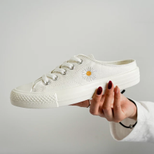 2021 canvas sunshine logo slip-on vulcanzied shoes