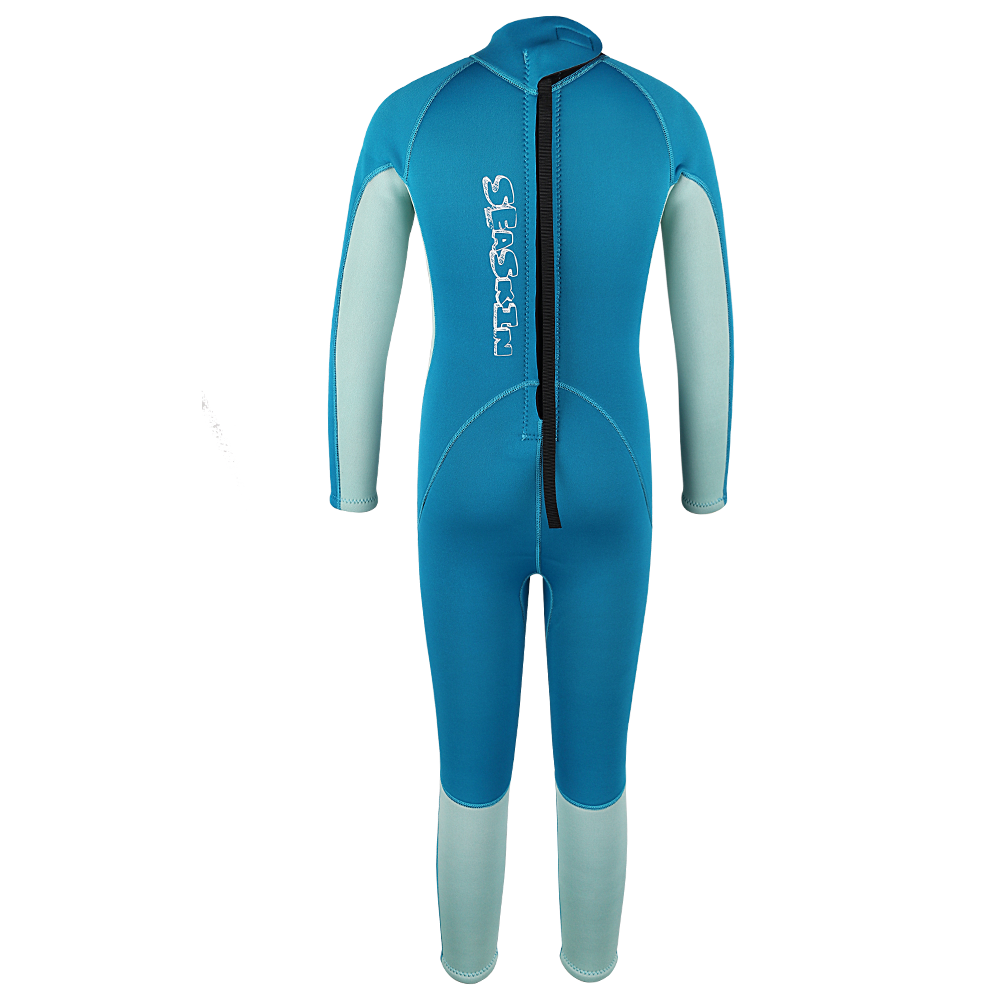 Scube için Seaskin çocuk uzun wetsuits