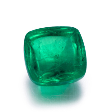 Cushion Cabochon 10x10mm Lab Grown Emerald Gemstone