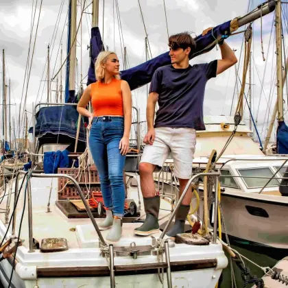 Men's Deck Boots Knee High Rubber Boots Waterproof Durable Anti Slip Rain Boots