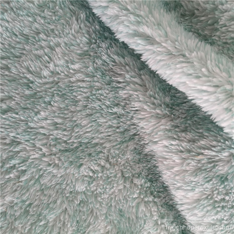Tissu polaire velours arctique en polyester à poils longs
