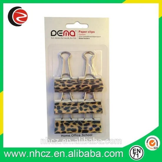 Metal Clips with Panther Printing in Blister Card