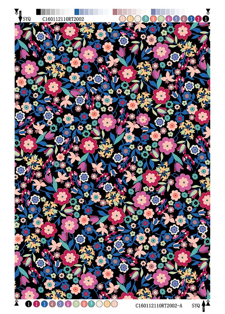 Rayon Twill Printing Fabric Small Flower