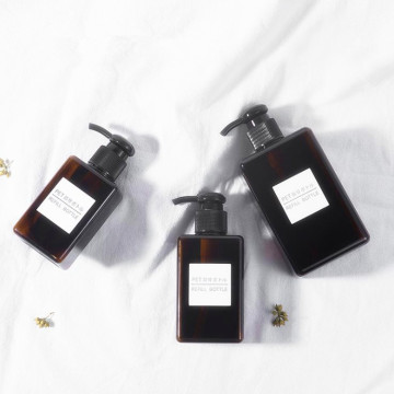High Quality Square Plastic Shampoo Bottles with Pump (100ml, 150ml, 280ml)