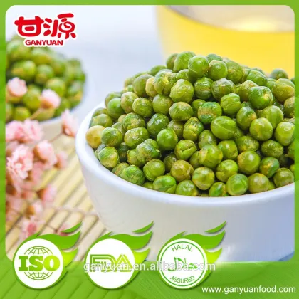 Dried green peas snack food