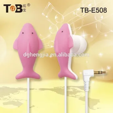 Cheap colorful animal dolphin-shaped cute earphone for girls