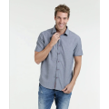 Camicia casual uomo manica corta in tessuto 100% cotone