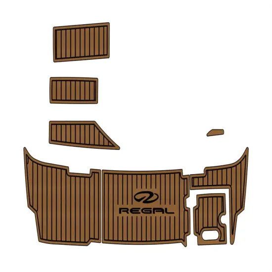 2013 Re-gal Express 28 Swim Platform Step Pad - EVA Foam Faux Teak Deck