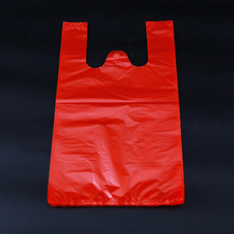 Wholesale Custom Printed Disposable Plastic Vest Shopping Bag for Food Packaging