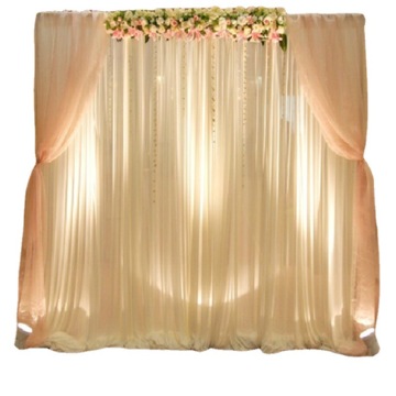 Custom 3m Height Wedding Curtain Backdrop for Events