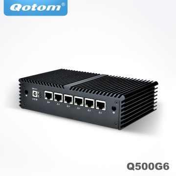 Qotom Pfsense AES-NI Mini PC Core i3 i5 i7 processor, 6 Intel Gigabit NICs, Serial, Fanless Mini PC PFSense