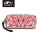 Geometric design laser pink PU hand bag