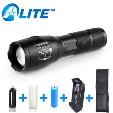 Best Maufacturers Most Powerful T6 LED With Zoom Focus Brightest Rechargeable G700 LED Flashlight Torch