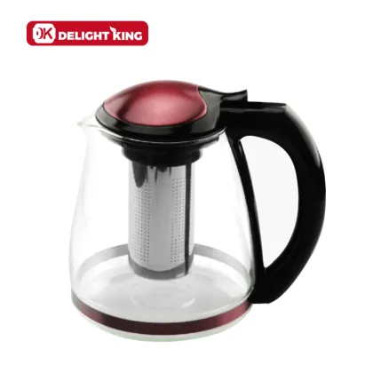 Glass Flowers Tea Pots with Tea Infuser