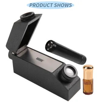 Gem Refractometer 0.01 nD Scale Division with Built-in LED Light - RI Oil Gemstone Tester