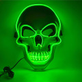 Máscara de Halloween com caveira iluminada por LED