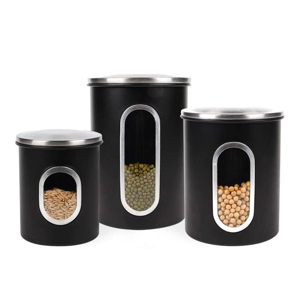 Set Of Canister In Black1 Jpg