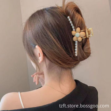 Large Size Black Bow Hair Claw Clip - Custom Hepburn Style Shark Headdress