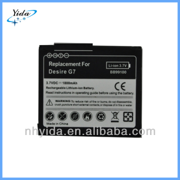 High Quality Cell Phone Battery For HTC Desire G7 3.7V 1800mah