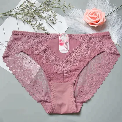 Pink Color sexy panties cotton ladies underwear