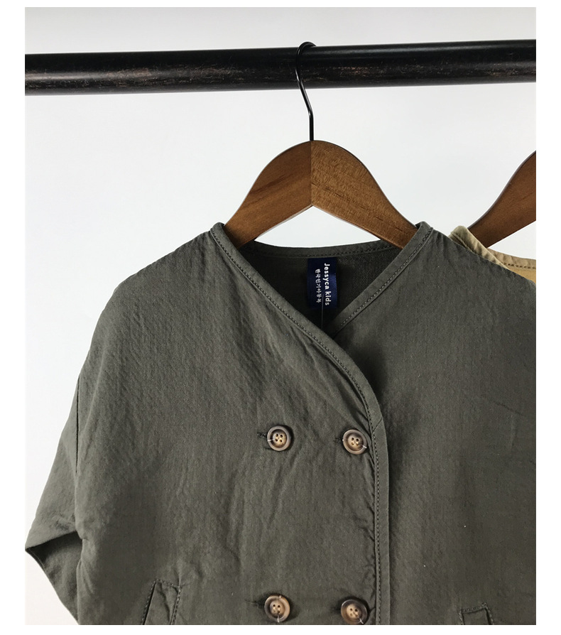 Boy Trench Coat Green